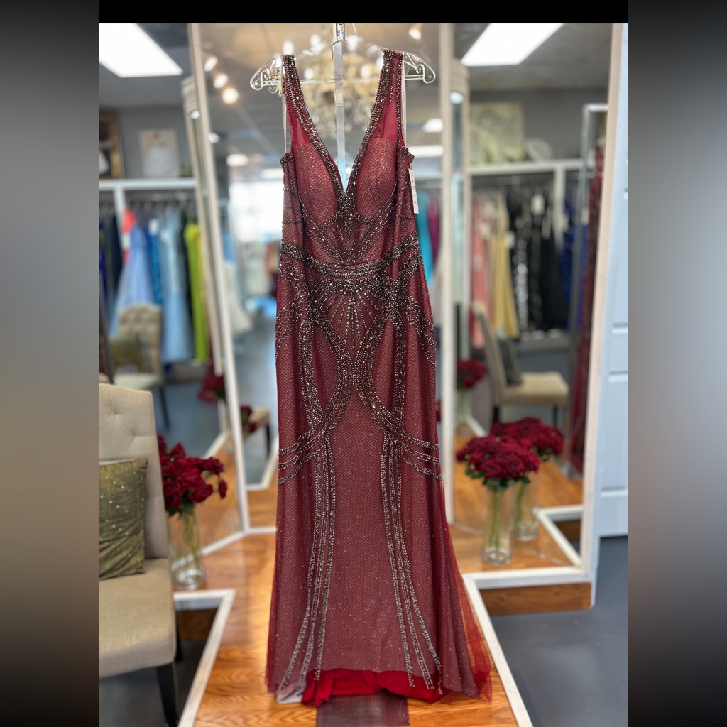 Wine Sequined Formal Size 22